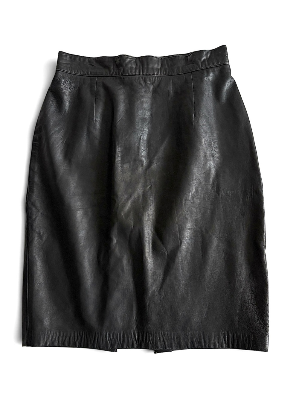 Danier Leather Black Classic Pencil Skirt Size 12